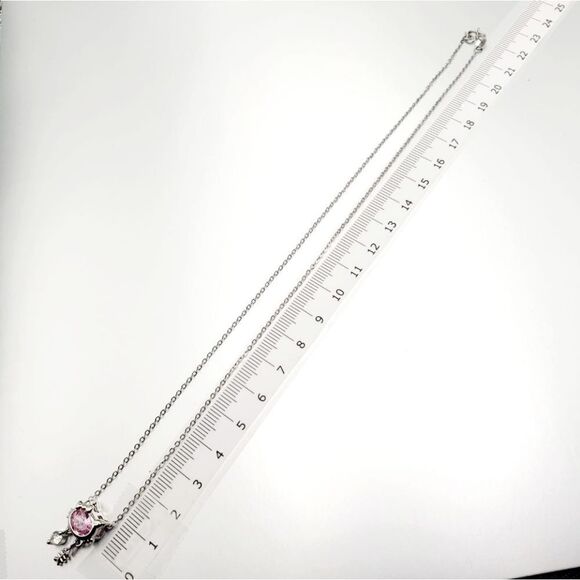 Brand New Hello Kitty Purple Stone Silver Necklace - Picture 2 of 5